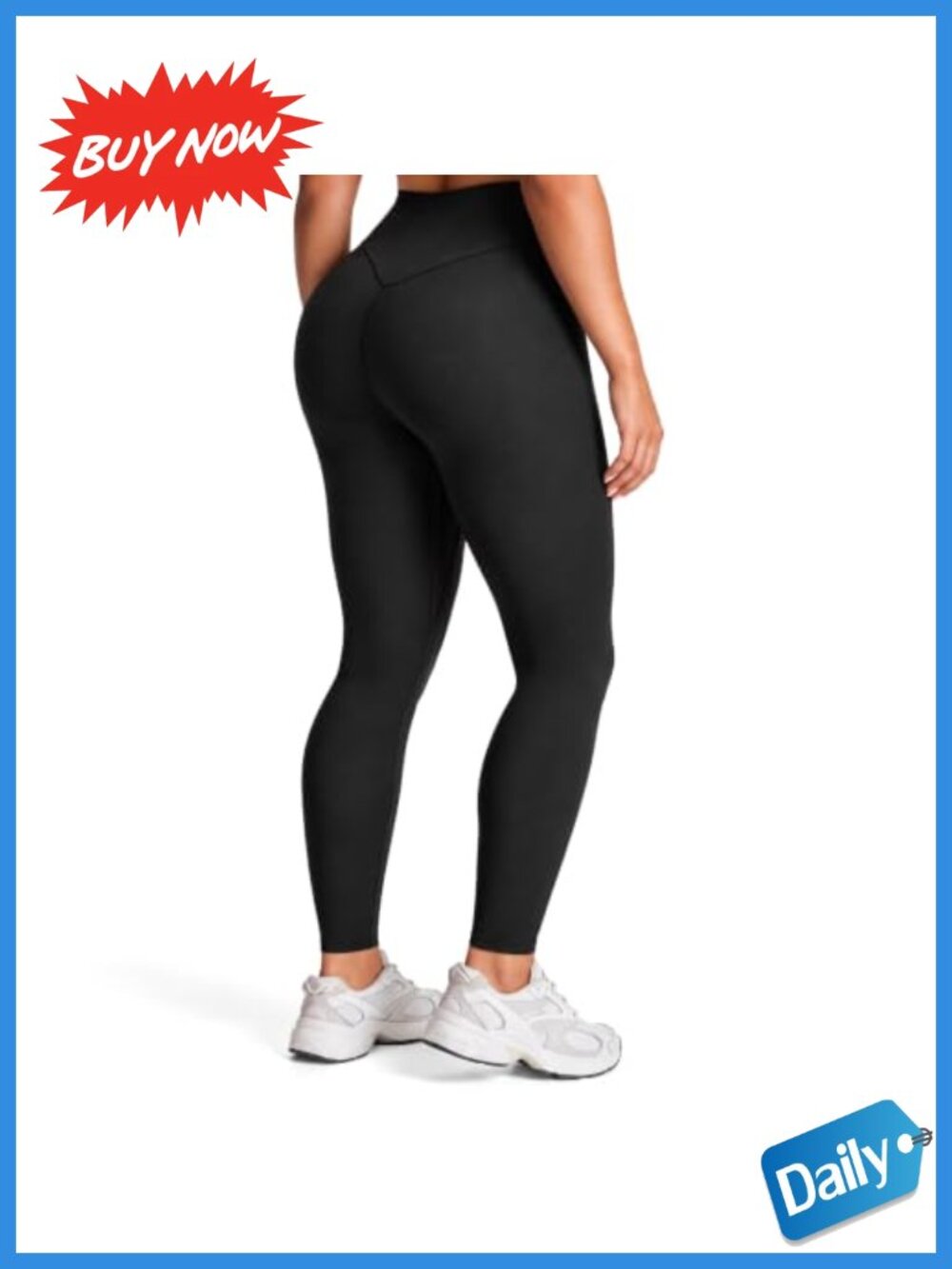 Deep V High Waisted Yoga Leggings 26" Ankle Nylon Spandex Workout Pants
